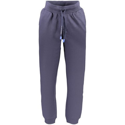 Blue Cotton Men Trouser