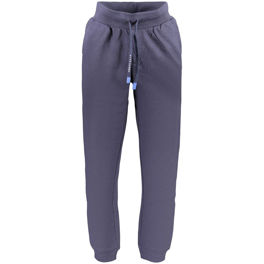 Blue Cotton Men Trouser