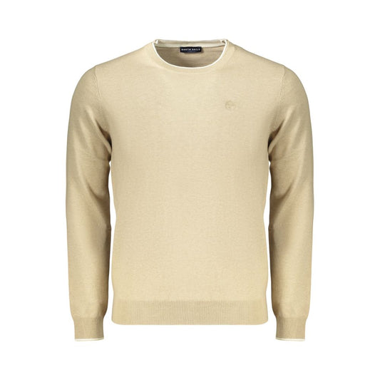 Beige Cotton Men's Pullover