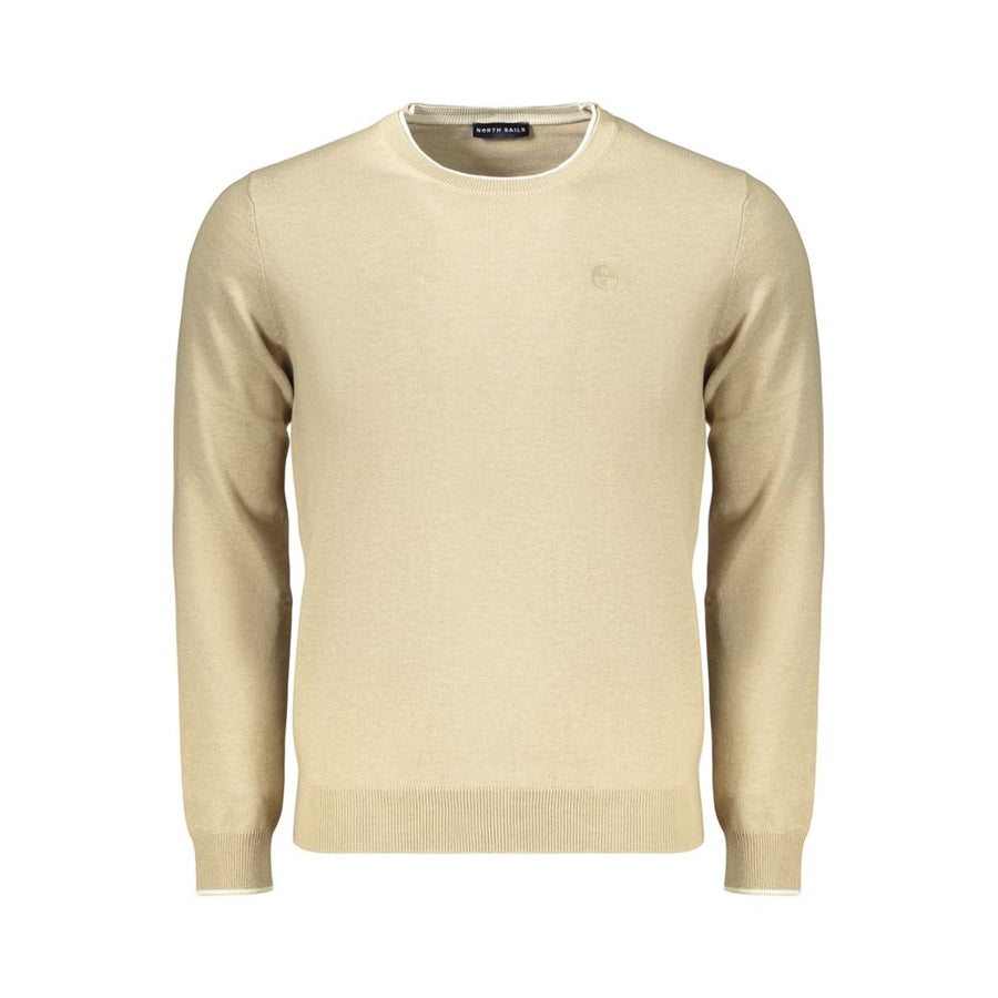 Beige Cotton Men's Pullover
