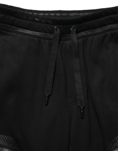 Black Mid Waist Cargo Jogger Sweatpants Pants
