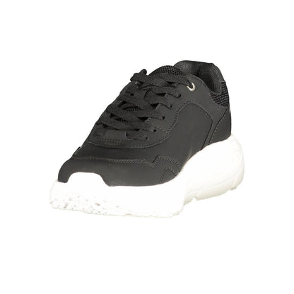 Black Polyurethane Women's Sneaker