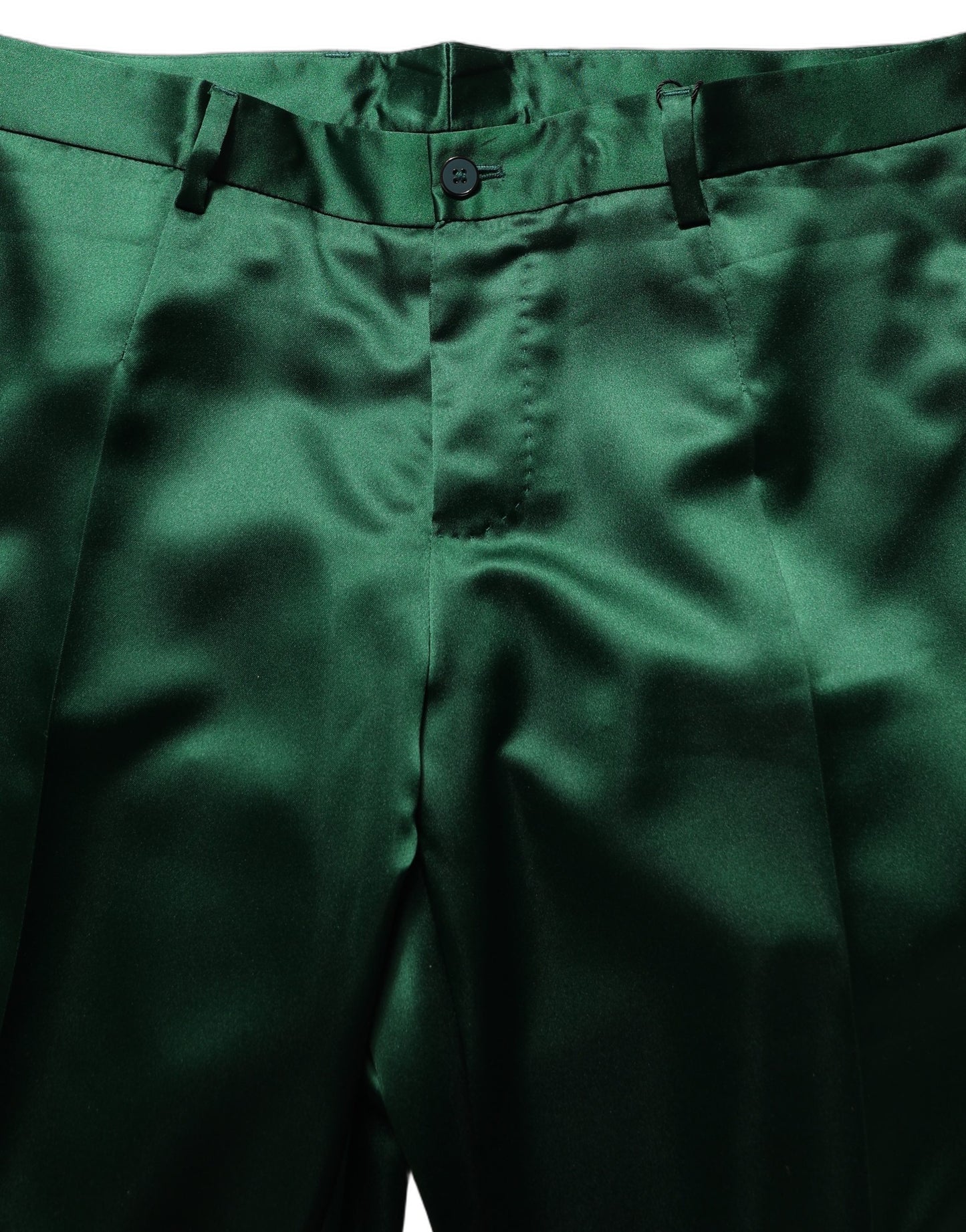 Dark Green Tapered Leg Dress Trouser Pants