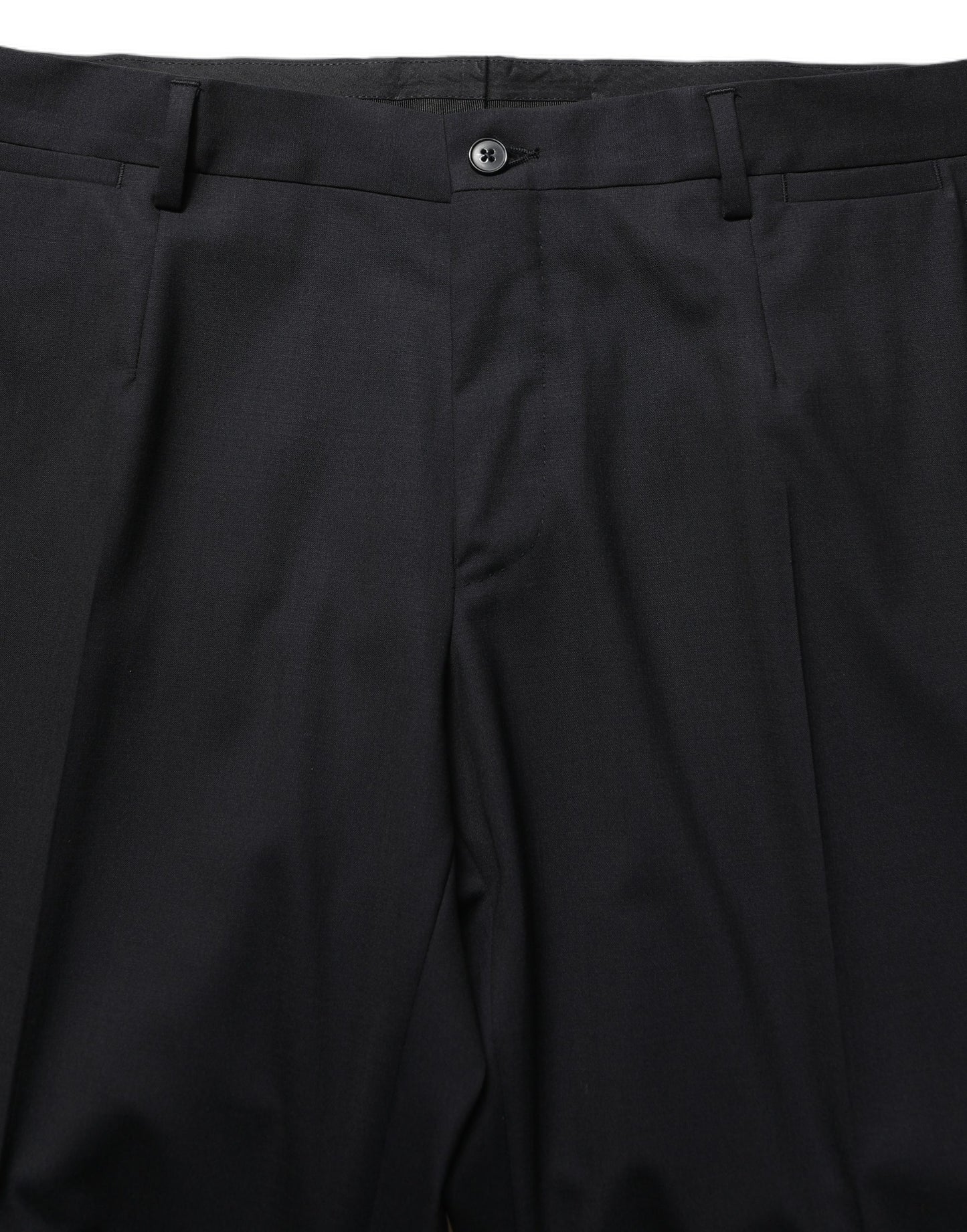 Black Wool Tapered Leg Dress Trouser Pants