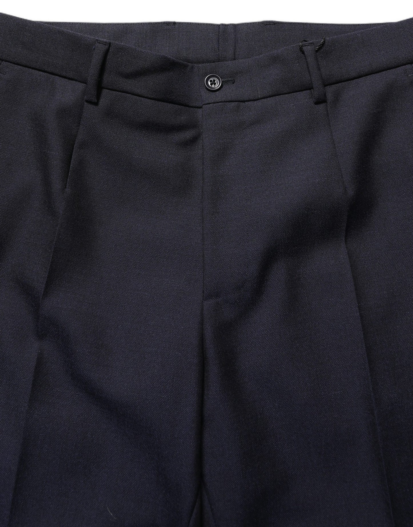 Black Wool Tapered Leg Dress Trouser Pants