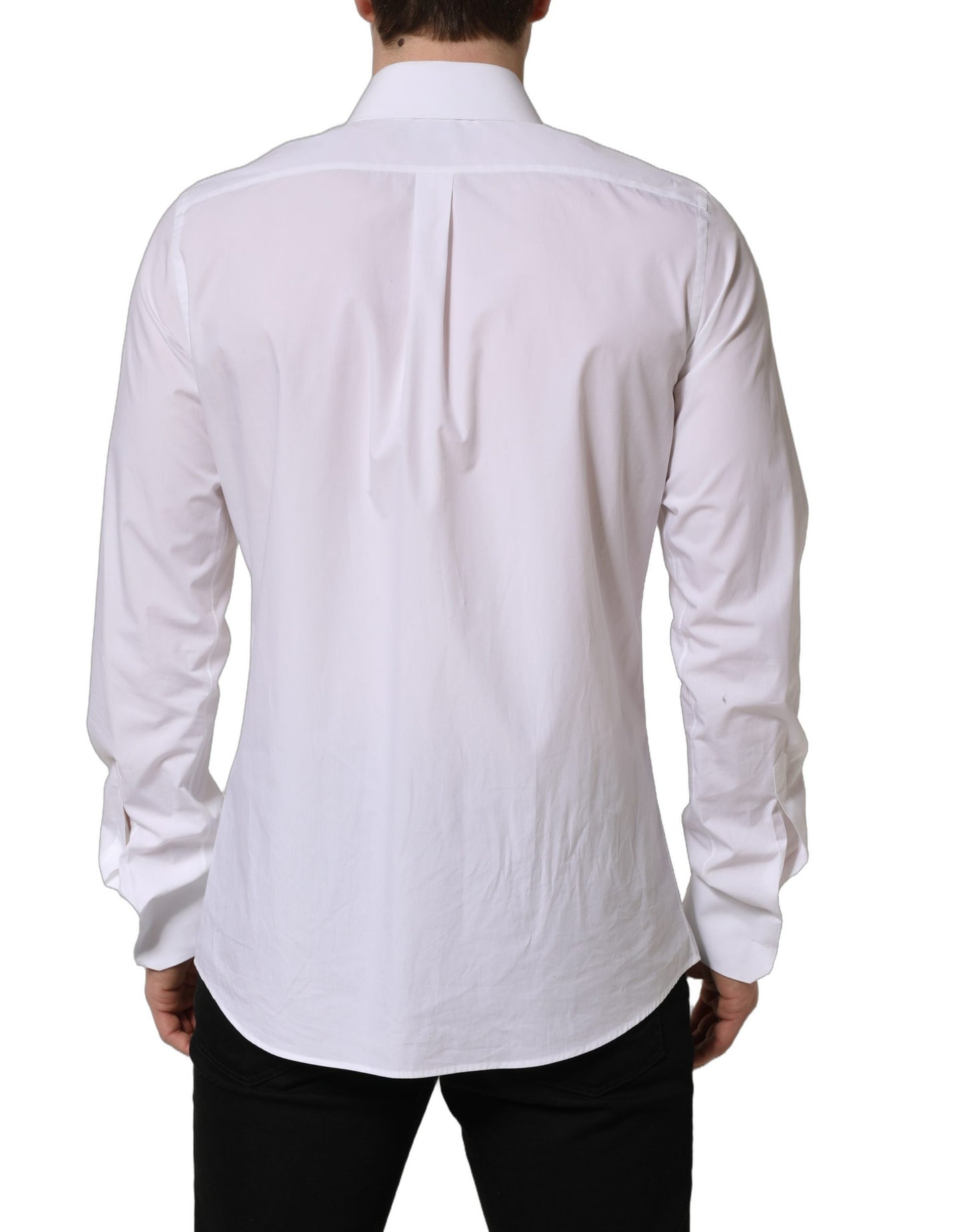 White MARTINI Long Sleeves Men Dress Shirt
