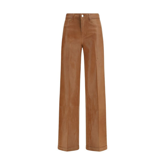 Beige Cotton High-Waisted Jean