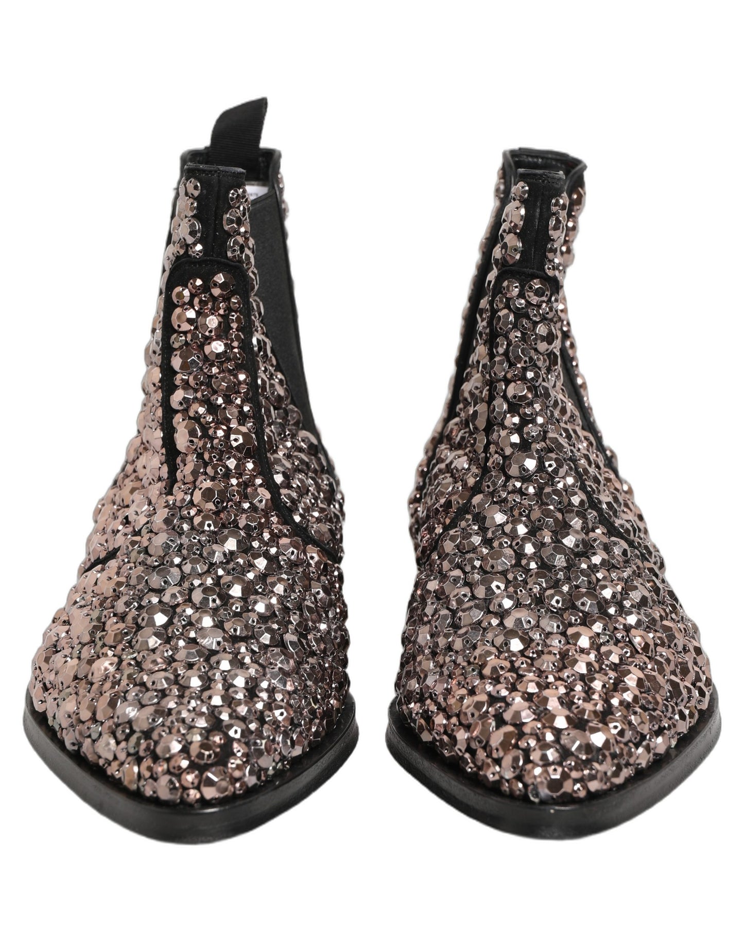 Silver Embellished Chelsea Ankle Boots Shoes