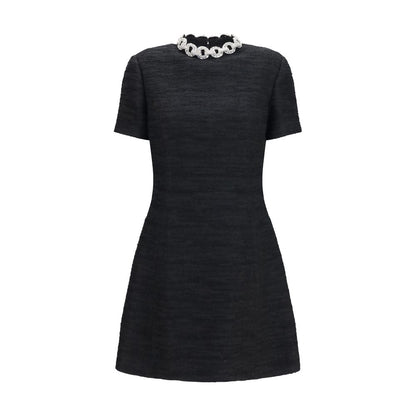 Black Cotton Casual Dress