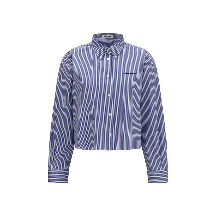Blue Cotton Dress Shirt