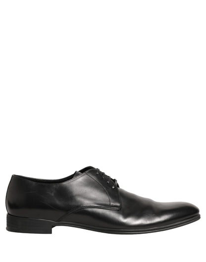Black Leather Men Derby Dress Formal Shoes