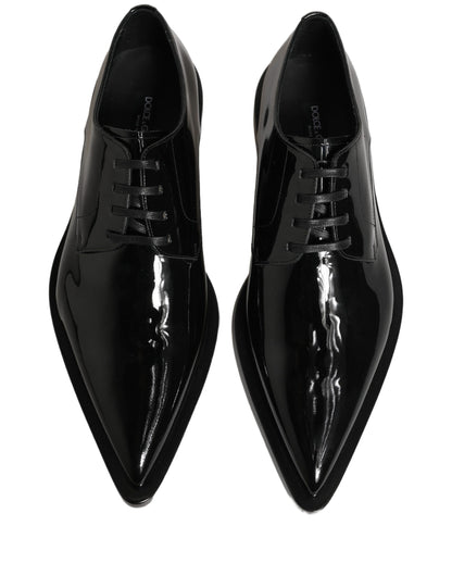 Black Leather Men Derby Dress Formal Shoes