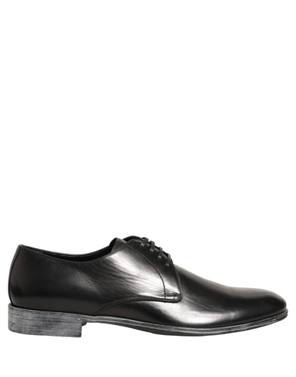 Dress Black Leather Lace Up Derby Men Shoes