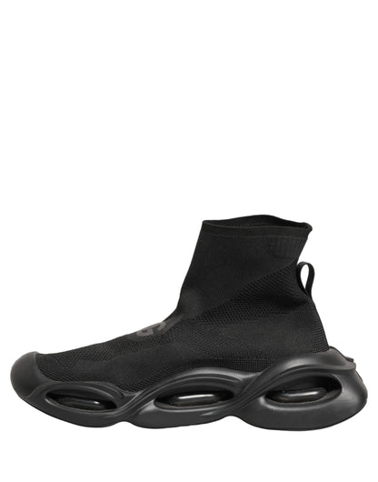 Black Slip On Wave Socks Men Sneakers Shoes
