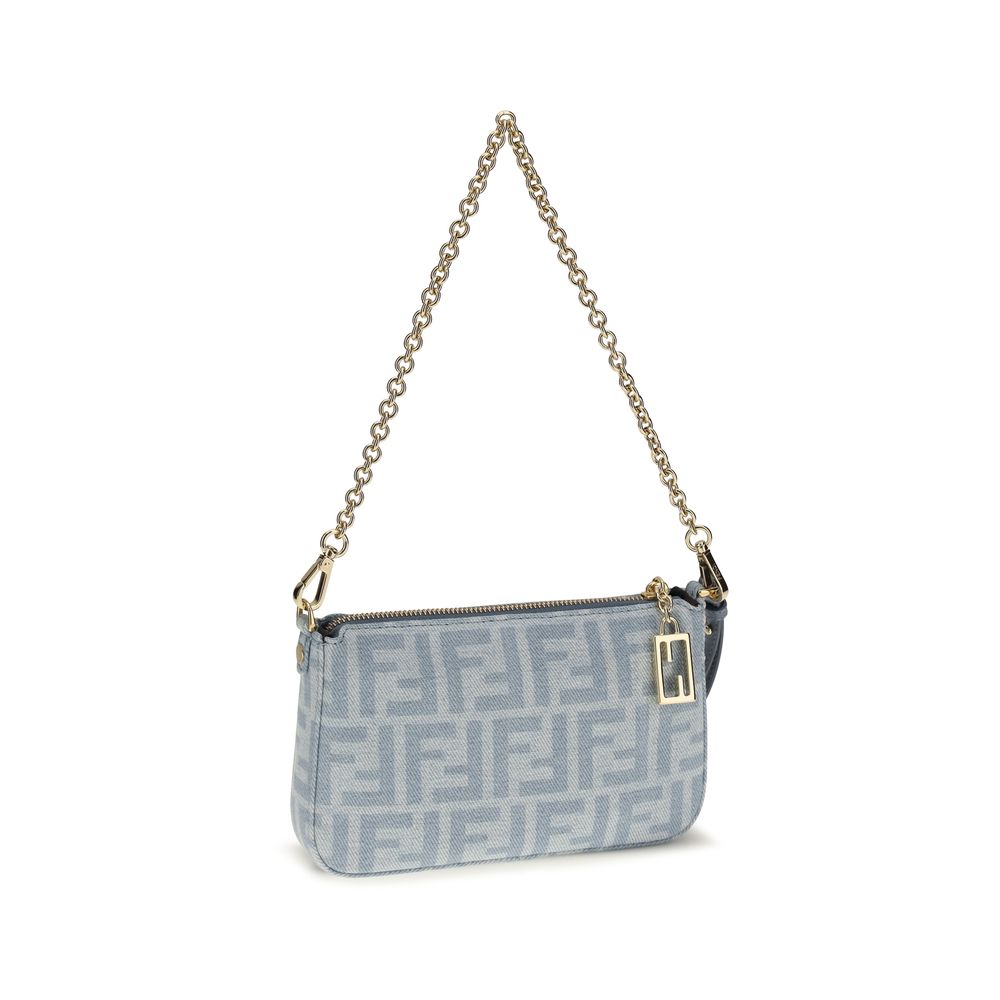 Blue Cotton Clutch Bag