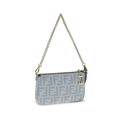 Blue Cotton Clutch Bag