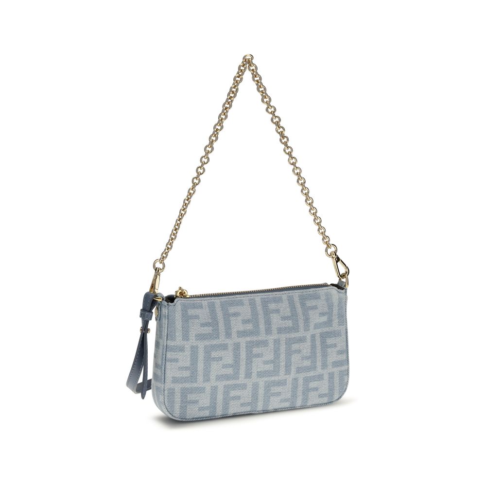 Blue Cotton Clutch Bag