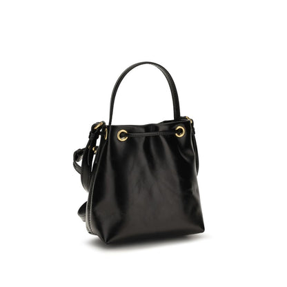 Black Calf Leather Bos Taurus Backet Bag