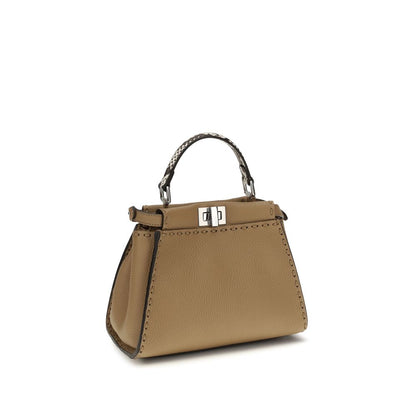 Beige Calf Leather Bos Taurus Handbag