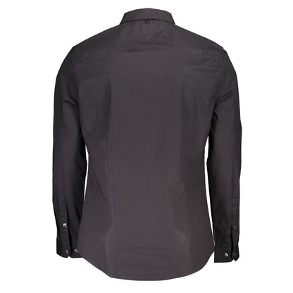 Black Cotton Men's Shirt