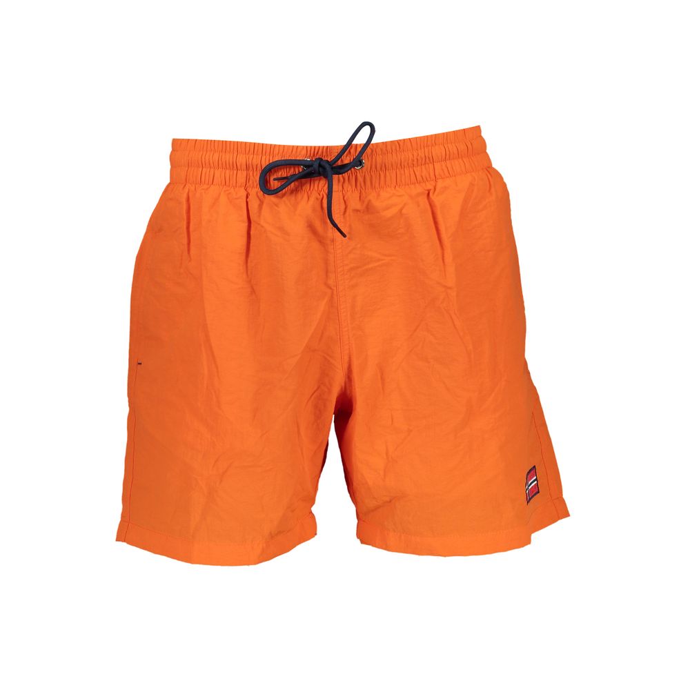 Orange Polymide Men's Swimwear
