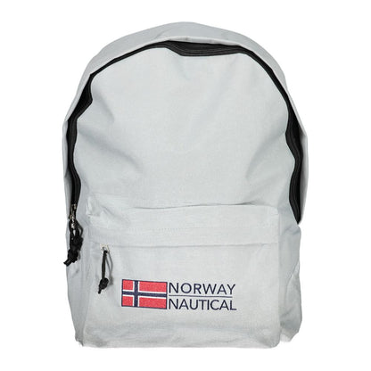 Gray Polyester Men Backpack
