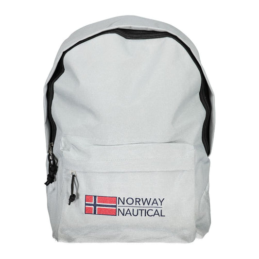 Gray Polyester Men Backpack