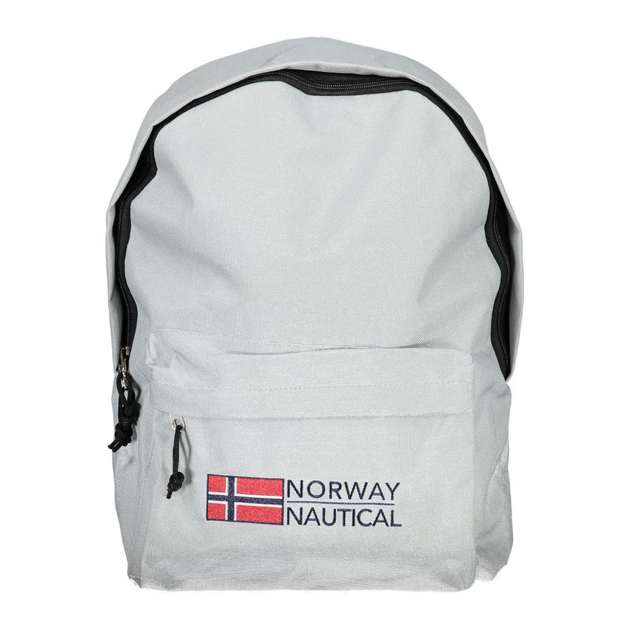 Gray Polyester Men Backpack