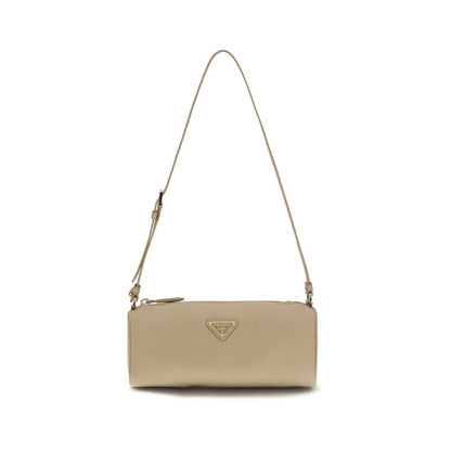 Beige Nylon Shoulder Bag