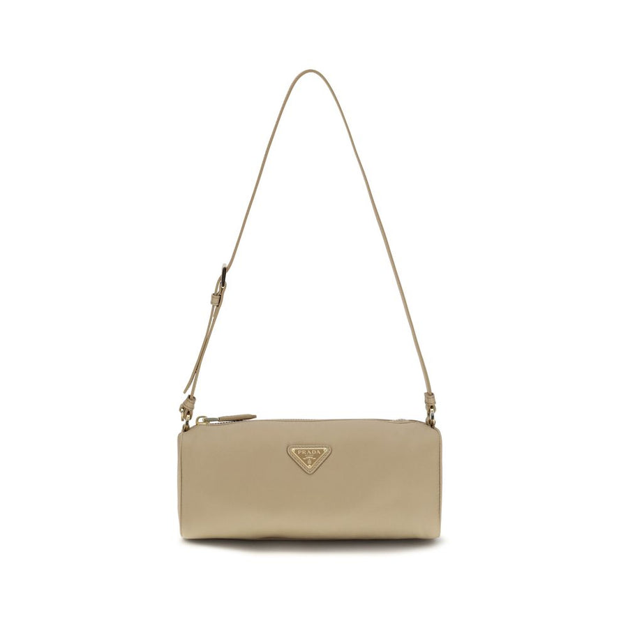 Beige Nylon Shoulder Bag