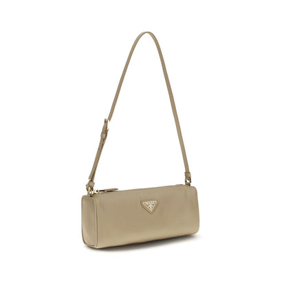 Beige Nylon Shoulder Bag