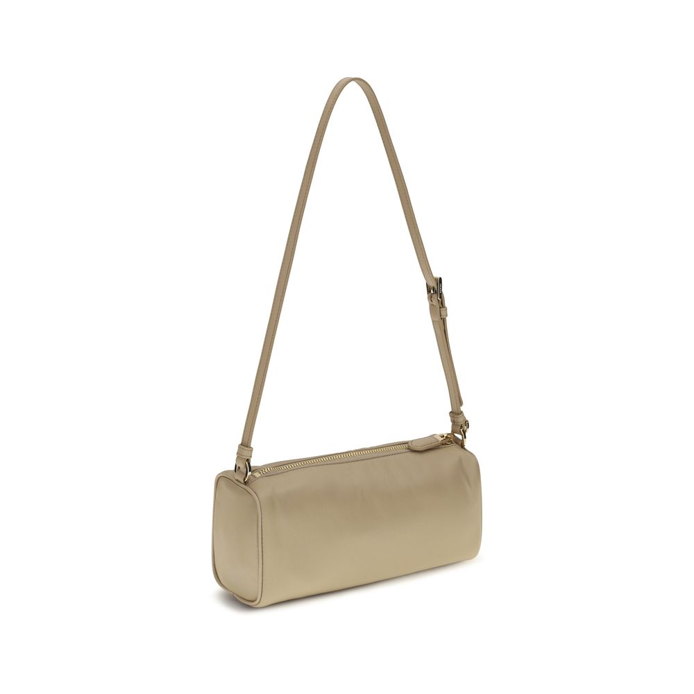Beige Nylon Shoulder Bag