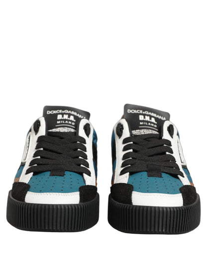 Multicolor Leather MIAMI Low Top Men Sneakers Shoes