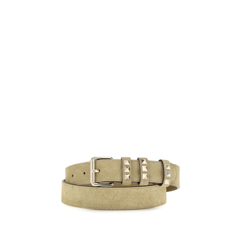 Beige Calf Leather Bos Taurus Belt