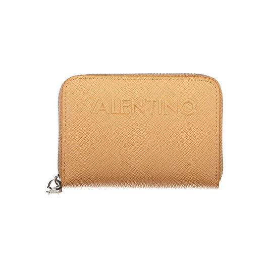 Brown Polyurethane Women's Wallet