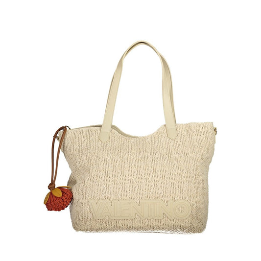 Beige Polyethylene Women's Bag