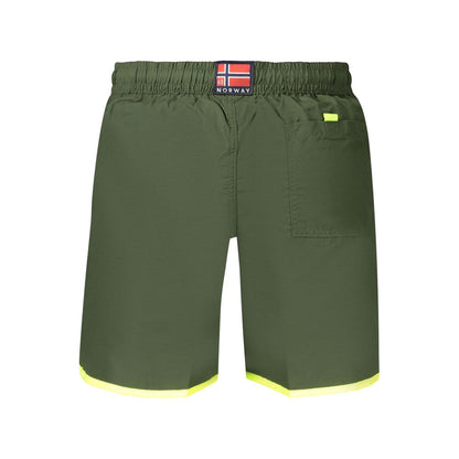 Green Polyamide Men's Shorts