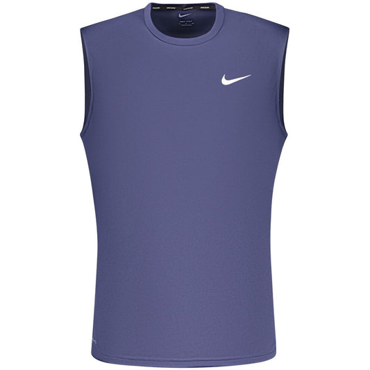 Blue Polyester Men's Tank