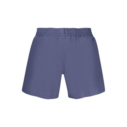 Blue Polyester Men Swim Short