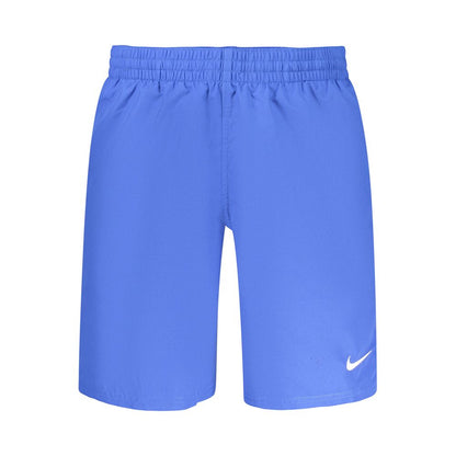 Blue Polyester Men Swimwear