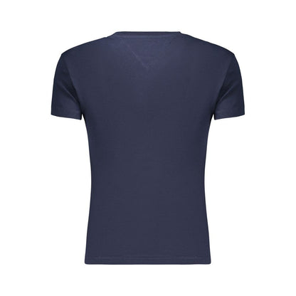 Blue Cotton Women T-Shirt