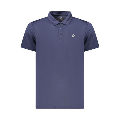 Blue Polyester Men's Polo Shirt