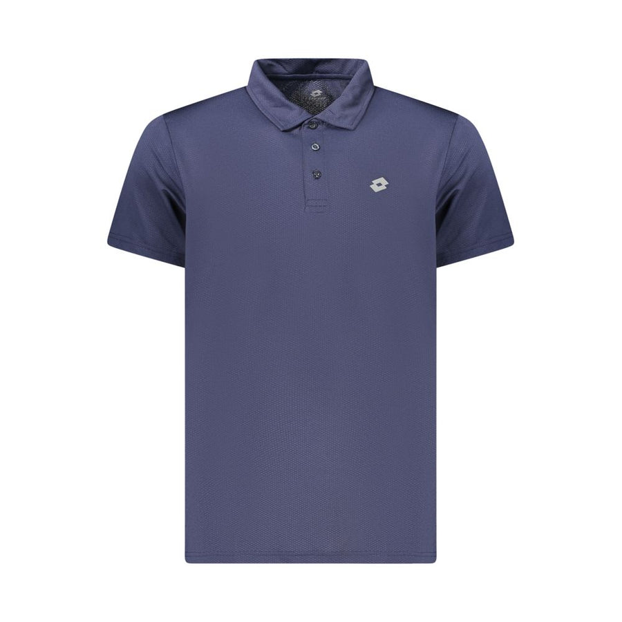 Blue Polyester Men's Polo Shirt