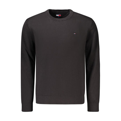 Black Cotton Men's Sweater
