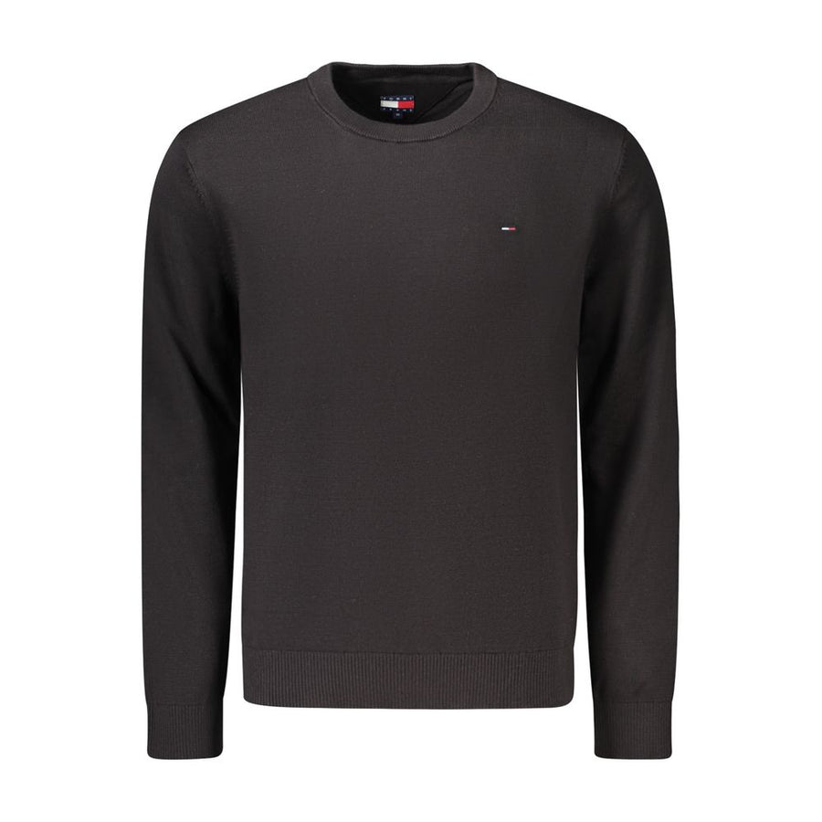 Black Cotton Men's Sweater