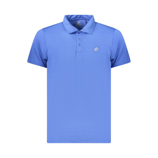 Blue Polyester Men's Polo Shirt