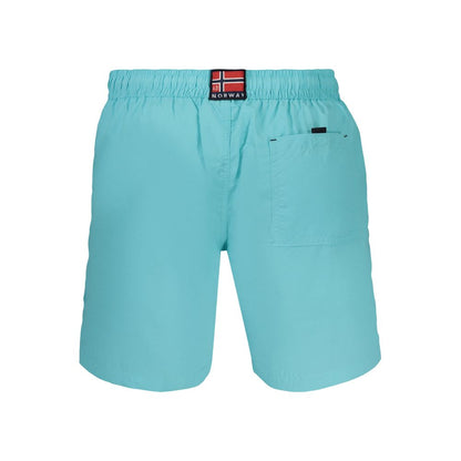 Azzurro Polyester Men's Swimwear