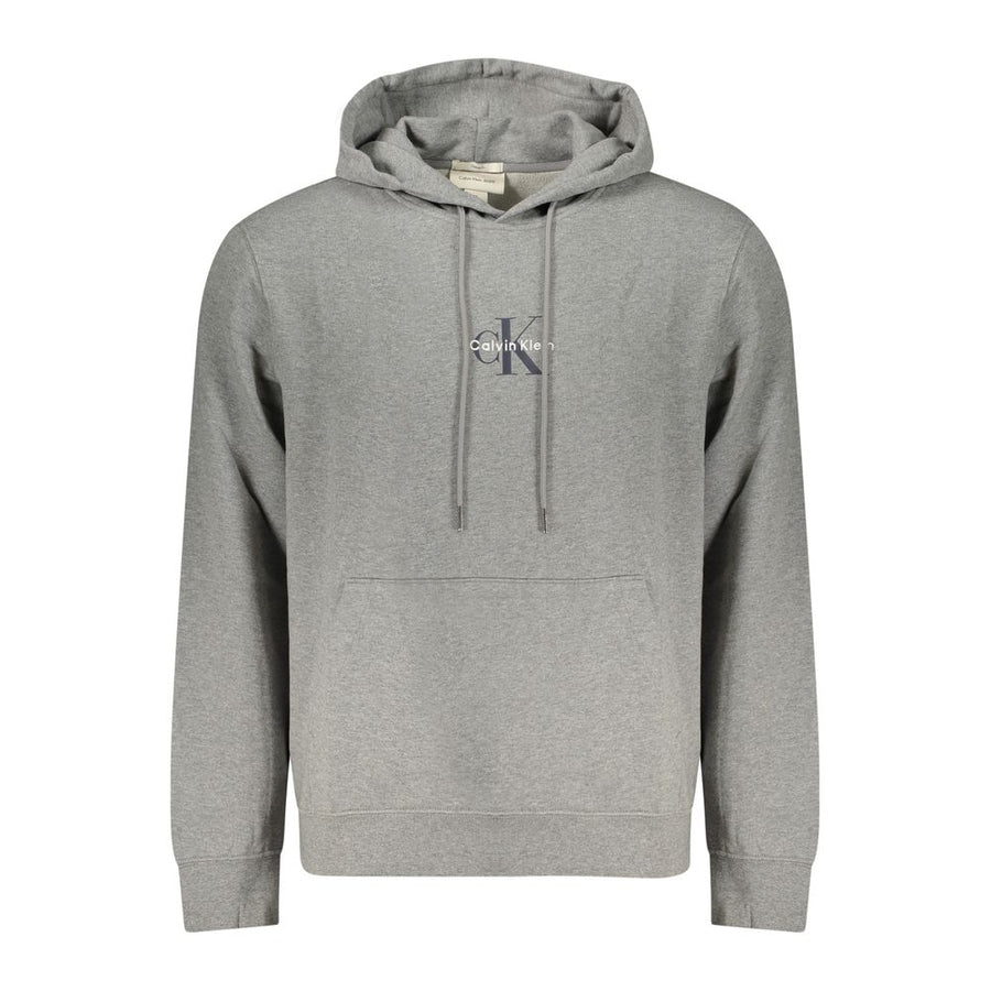 Gray Cotton Men's Hoodie