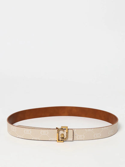 Beige Leather Regular Belt