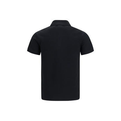 Black Cotton Polo Shirt